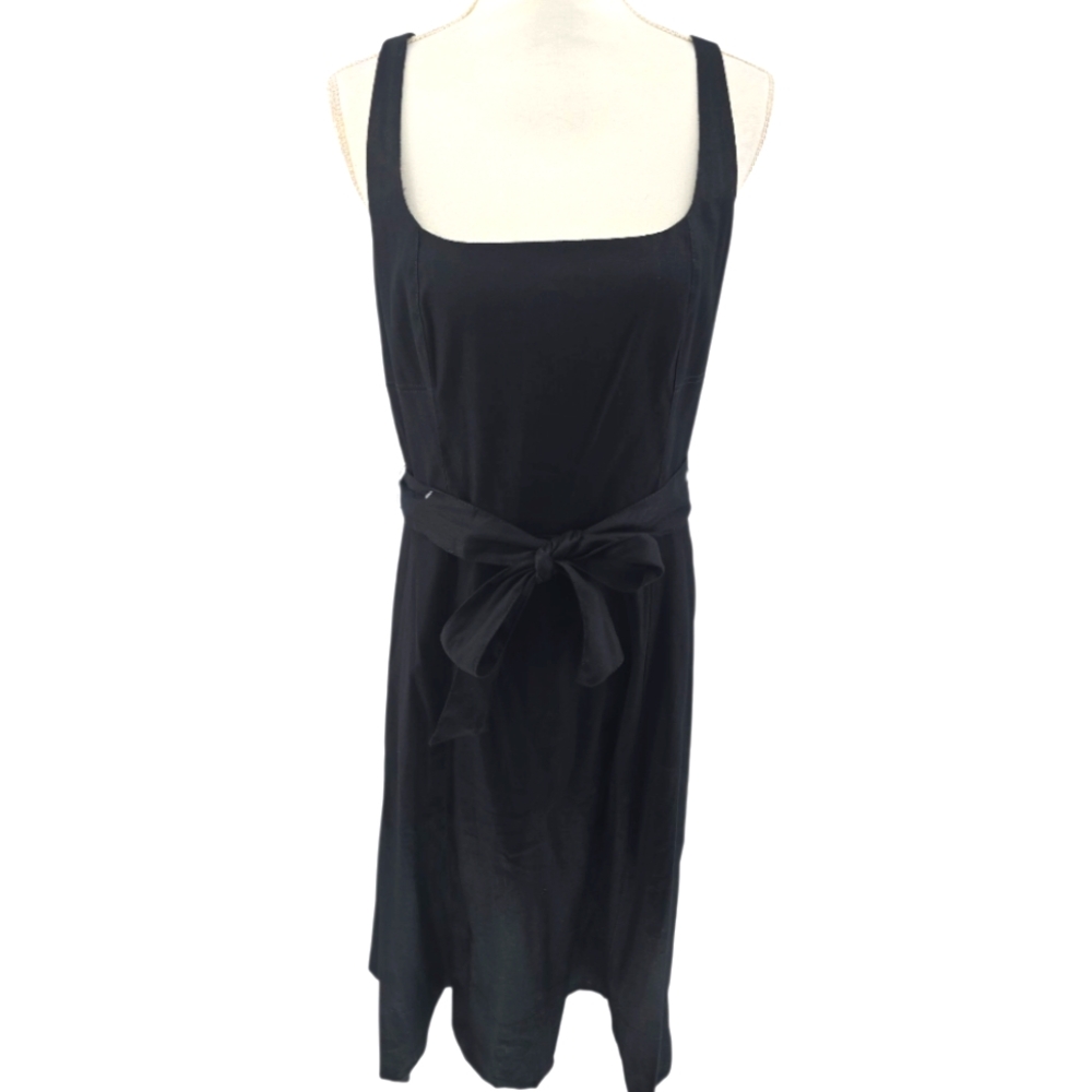 Banana Republic NWT Linen Blend Dress Size 12 Tall Pockets Adjustable Straps